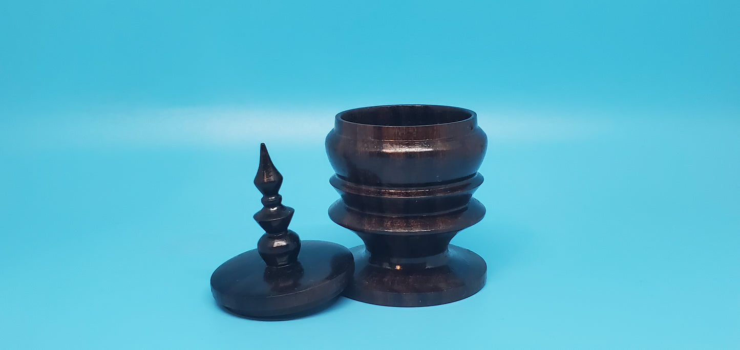 Small Indian rosewood besamim holder